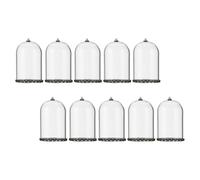 UKCOCO Mini Glass Globe Vial Pendant Charms 10pcs for Jewelry Making | Bell Jar Dome Shape, Lightweight Artistic Design, for Crafters, Wedding Decor, Tiny Notes and Earrings