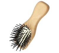 UKCOCO Mini Hair Brush with Soothing Scalp Massage and Comfortable Grip for Travel Portable Pocket Hair Brush Made of Wood and Nylon, for Family Use