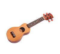 UKCOCO Mini Pocket Ukulele and Wood Material and Traditional Shape and Full-bodied Sound with 4 Strings Featuring Sound Hole and Fingerboard for Boys and Girls for Introduction to Music