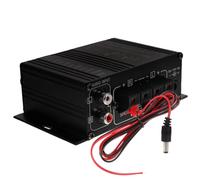 UKCOCO Mini Power Amplifier 20wx2 for Car Audio and Home Systems | Aluminum Alloy Build, Dc12v Input, 85db Snr, 100w Support, Lightweight Mountable Design