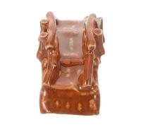 UKCOCO Miniature Ceramic Bamboo Arch Bridge for Garden Bonsai Small Landscape Foot Bridge Ornament Micro Garden Sculpture for Patio Decor