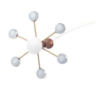 UKCOCO Miniature Dollhouse Chandelier Ceiling Light Mini Hanging Lamp Doll Accessories Tiny House Lighting Decoration for Living Room Model (antique Bronze Silver, White Light)