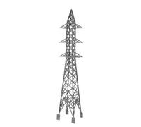 UKCOCO Miniature High-Voltage Transmission Tower Model, 1:150 Mini Electric Power Line Decor for Railroad Scenery for DIY Sand Table Layout Diorama and Train Track Decor