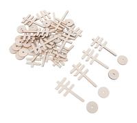 UKCOCO Miniature Wooden Road Sign 24pcs Easy Area Division Brown Wood Material No Glue or Tools Required Smooth Grain for Dollhouse and Succulent Plant Decoration for Micro Landscape