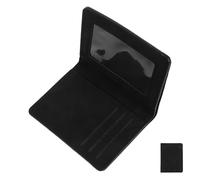 UKCOCO Minimalist Ultra-Thin Vertical Credit Card Holder Wallet, Small Multi-Card Organizer Pouch for Men and Women, Black Business and Driving License Card Case for Travel