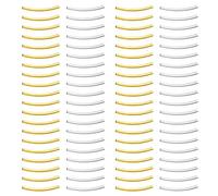 UKCOCO Mm Copper Curved Tube Beads Random Color 100pcs Smooth Metallic Beads Resistant to Deformation for Crafting Unique Jewelry for DIY Jewelry Making for Bracelets and Earrings