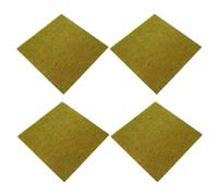 UKCOCO Model Grass Mat Nylon Khaki Artificial Model Grass Mat 4pcs for Sand Table Modeling and Landscaping