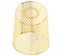 UKCOCO Modern Minimalist Iron Hollow Lamp Shade with E27 Socket, Golden Ceiling Lampshade Cover for Restaurant, Bar, or Aisle Lighting