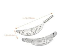 UKCOCO Moon Shape Pasta Strainer Kitchen Pot Strainer Stainless Steel Sturdy Half-Moon Design Efficient Draining for Vegetables Fruit and Noodles Cooking Use 2Pcs Set