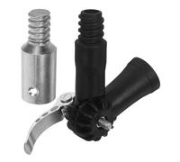 UKCOCO mop rotary adapter mop parts with threaded tip and aluminum alloy, 1 set, easy assembly for broom handle threaded use, window cleaners