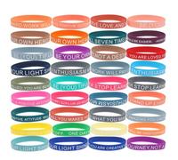 UKCOCO Motivational with Inspirational Quotes Silicone Wristbands 60pcs Comfortable Fit, Wrist Straps for Daily Wear and Sharing with Friends, Unisex Bands for Teenagers and Boys