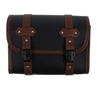 UKCOCO Motorcycle Saddle Bag with Quick Installation and Versatile Design in Brown Pu Leather Small Motorcycle Bag as Side or Fork Pouch Suitable for Outdoor Use