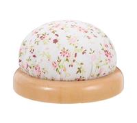 UKCOCO Multi-Functional Lovely Needle Cushion with Wooden Base Delicate Sewing Pin Holder for Embroidery and Hand Sewing 1pcs Pin Pad Storage Accessory for Craft