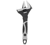 UKCOCO Multi Functional Open End Adjustable Wrench for Bathroom Plumbing | Large Clamping Jaw, Wide Mouth Shape, Chrome Vanadium Alloy Steel, for Pipe Fittings and Faucets