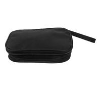 UKCOCO Multilayer Travel Cable Organizer Bag with Earphone Compartment, Black Electronic Accessories Storage Pouch for Charger, Cord, and Tech Case Essentials