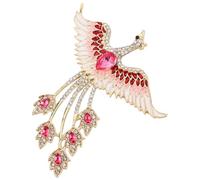 UKCOCO Mythical Bird Made of Sturdy Zinc Alloy Stylish for Women Brooch Pin Pink Featuring Unique Design and Versatile Accessory for Wedding or Occasion
