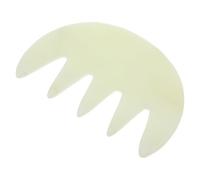 UKCOCO Natural Jade Hair Massage Comb with Large Teeth - Scalp Gua Sha Tool for Head and Facial Massage, Relaxation Scalp Massager Comb for Hair Care and Stress Relief in Wellness Routine