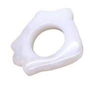 UKCOCO Natural Jade Scraping Board Ring, Jade Scraper Facial and Body Massage Tool for Acupoint Therapy and Muscle Relaxation in Wellness Routine