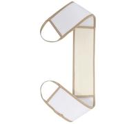 UKCOCO Natural Loofah Back Scrubber Strap, Exfoliating Bath Scrubbing Cloth for Men and Women, Large Dual-Sided Body Scrubber with Long Handle, White with Coffee Edge, Shower Bathing