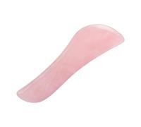 UKCOCO Natural Rose Quartz Gua Sha Spa Massage Tool Board S-shape Facial Scraping Massager for Women Double Chin Removal and Trigger Point Therapy