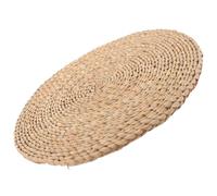 UKCOCO Natural round Woven Seat Cushion Made from Cattail Stem and Leaf, Comfortable for Sitting and Meditation Activity, Classic Simple Style with Chic Natural Appearance, for Home