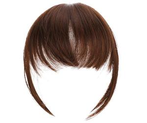 UKCOCO Natural Seamless Clip-in Hair Bangs with Sideburns Extension for Women Lightweight Hair Accessories for Long Face Shapes Easy Glamorous Look