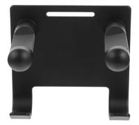 UKCOCO No-drill Self-adhesive Hair Dryer Holder Rack Universal Blow Dryer Organizer for Bathroom Wall Black Stand Storage Shelf for Styling Tools