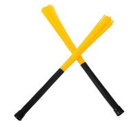 UKCOCO Nylon Medium Wave Drum Brushes for Jazz Drumming Yellow Nylon Brush Sticks with Wavy Design for Acoustic Drum Practice Percussion Accessories