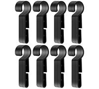 UKCOCO Outdoor Light Clips 8pcs Hard Hat Headlamp Clip, Helmet Headlamp, Fixed Non-Slip, Non-Slip Hard Hat, Plastic Hook Black Light Hooks