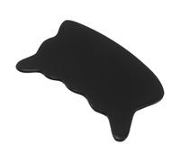 UKCOCO Ox Horn Gua Sha Board for Facial and Body Massage, Portable Black Wave Scraping Tool for Jawline Shaping, Muscle Relief, and Skin Care