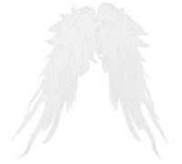 UKCOCO Pair of Embroidered Angel Wing Lace Appliques for Decorative Sewing on Dresses and Jackets Suitable for Weddings and Evening Gatherings