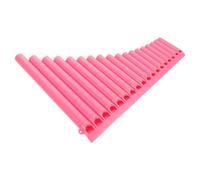UKCOCO Pan Flute Chinese Musical Instrument 16 Pipes Pink Abs Resin Easy to Learn Outstanding Playing Effects Fashionable Stylish Appearance for Music Classes and Exploring Folk Melodies