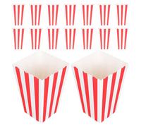 UKCOCO Paper Popcorn Containers Versatile Use for Snacks and Chocolates 50pcs with Charming Design and Convenient Portability, for Carnival-themed Events and Circus Parties