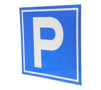 UKCOCO Parking Safety Sign P Symbol 40x40x0.8cm Sturdy Road Construction Site Parking Lot Safety Sign for Industrial and Commercial Use