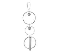 UKCOCO Parrot Chewing Toy with Bells String Pendant Stainless Steel Bird Cage Bell Decor for Teeth Grinding and Beak Care Suitable for Pet Birds and Parrots