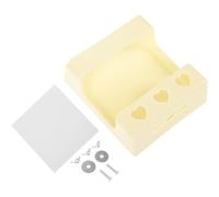 UKCOCO Parrot Fruit and Vegetable Feeder Cage Food Dispenser with Anti-spill Design, Small Plastic Bird Feeder for Cockatiel and Parakeet, Beige Feeding Basket Suitable for Cage Use