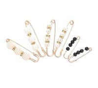 UKCOCO Pearl Brooch Safety Pins Multi-function Sweater and Jeans Waistband Tightening Clips for Women 6pcs Decorative and Elegant Accessories for Clothing