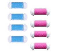 UKCOCO Pedicure Replacement Rollers Made of Abs and Emery 8pcs Compatible Foot Replacement Easy to Clean Callus Remover for Electric Foot Files for Home and Salon Use