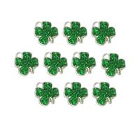 UKCOCO Pendant Valentine’s 20pcs with Four-leaf Alloy Smooth and Easy Lanyard Wearing for Making and Lucky on Day Necklace Bracelets