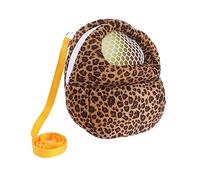 UKCOCO Pet Carrier Backpack for Hamster Warm Travel Pouch Leopard Print Large Size Random Lining Color for Outdoor Trips and Pet Transport