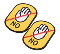 UKCOCO Pet Social Warning Stickers 2pcs Do Not Pet Signs Waterproof Reusable Leash Wraps for Dog Collar Safety and Visibility