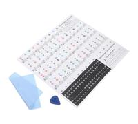 UKCOCO Piano Keyboard Stickers 88-key Colorful Music Note Labels Removable Protective Decals for Beginner Electronic Keyboards and 61-key Pianos