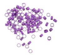 UKCOCO Pigeon Leg Bands Lightweight 100pcs Numbered Quail Bird Identification Foot Rings Clip on Plastic Waterproof Purple for Quail and Pigeon Racing Events