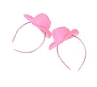 UKCOCO Pink Cowgirl Hat Headband Versatile Accessory Design 2pcs for Women and Girls Polyester Material Fits Snugly for Parties and Western Dance Events