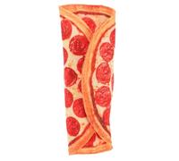 UKCOCO Pizza Pattern Canvas Pencil Roll Up Case Lightweight Pen Organizer Pouch with Large Capacity Portable Stationery Storage for Students and Artists