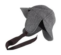 UKCOCO Plaid Double Brim Detective Prop Hat for Men and Women, Lightweight Cloth Material with Authentic Vintage Deerstalker Style, for Cosplay Events and Festivals Costume Supply
