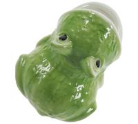 UKCOCO Planter Pot Cartoon Animal Style Frog Shape for Succulents and Flowers Ceramic Reusable Decorative Flower Pot with Long Serving Time Green for Garden and Home Decor