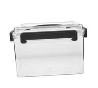 UKCOCO Plastic Lens Case Organizer with Lid and Handle | Acrylic 26.00x19.00x17.50cm Size, Outdoor Storage for Camera Lenses and Photo Equipment