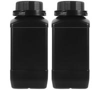 UKCOCO Plastic Reagent Bottles Chemical Storage Bottles 2pcs Wide Mouth 1000ml with Inner Cap for Easy Open and Good Sealing Performance, Suitable for Food Factory and Lab Use