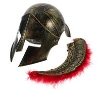 UKCOCO Plastic Roman Soldier Helmet Costume Accessory for Adults Easy to Wear Ancient Hat for Cosplay Party and Themed Events Suitable for All Ages